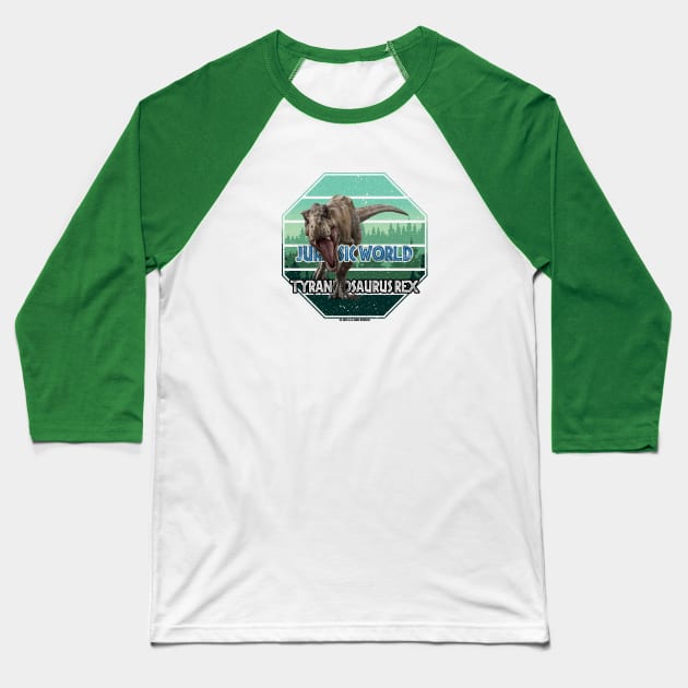 Jurassic Tyrannosaurus Rex - Isla Nublar - Baseball T-Shirt by Jurassic Merch